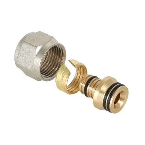 Фитинг коллекторный Valtec обжимной для металлополимерной трубы 16 мм x 1/2″ (VTc.710.N.1604)