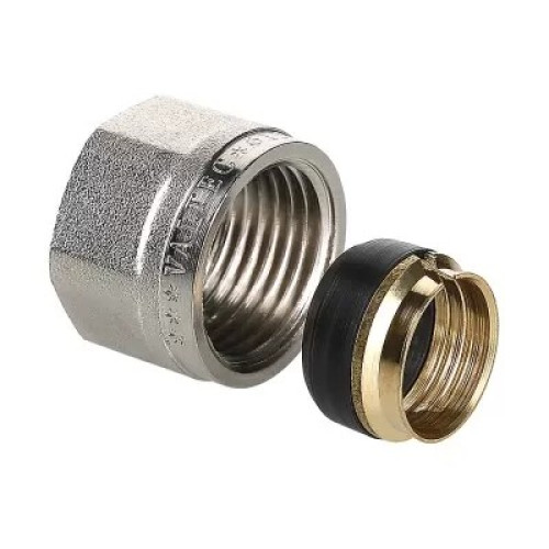 Фитинг коллекторный Valtec обжимной для медной трубы 15 мм x 1/2″ (VTc.711.N.1504)